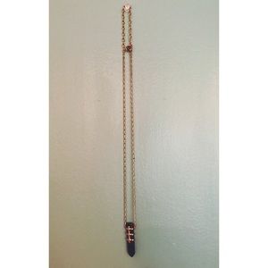 Stella & Dot gold stone pendant