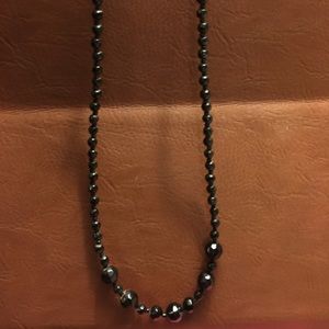 Black beaded necklace