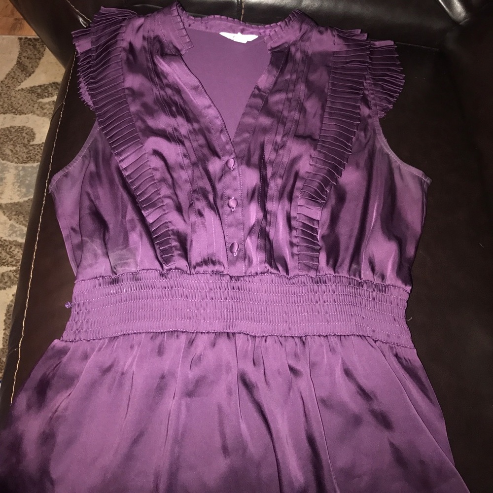 Purple satin blouse