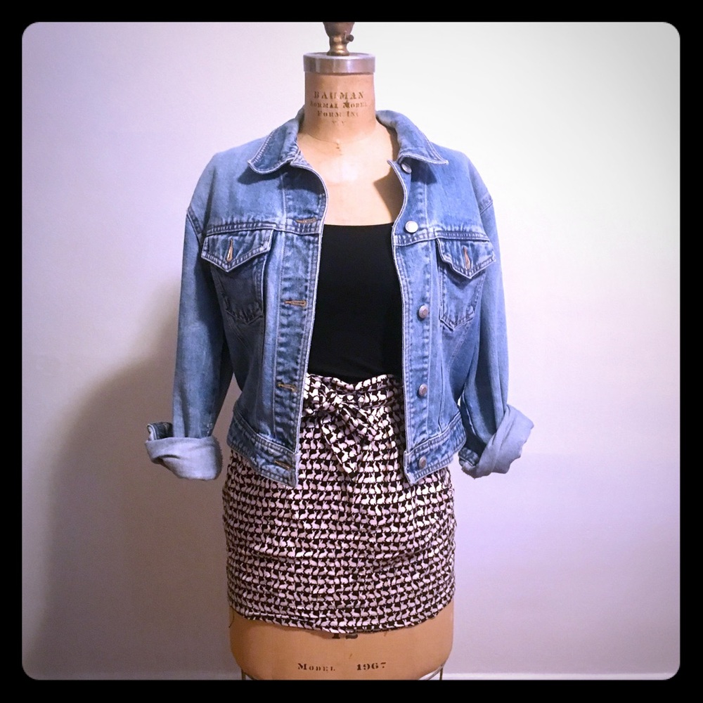 H&M Rabbit Print Bubble Mini Skirt w/h Pockets