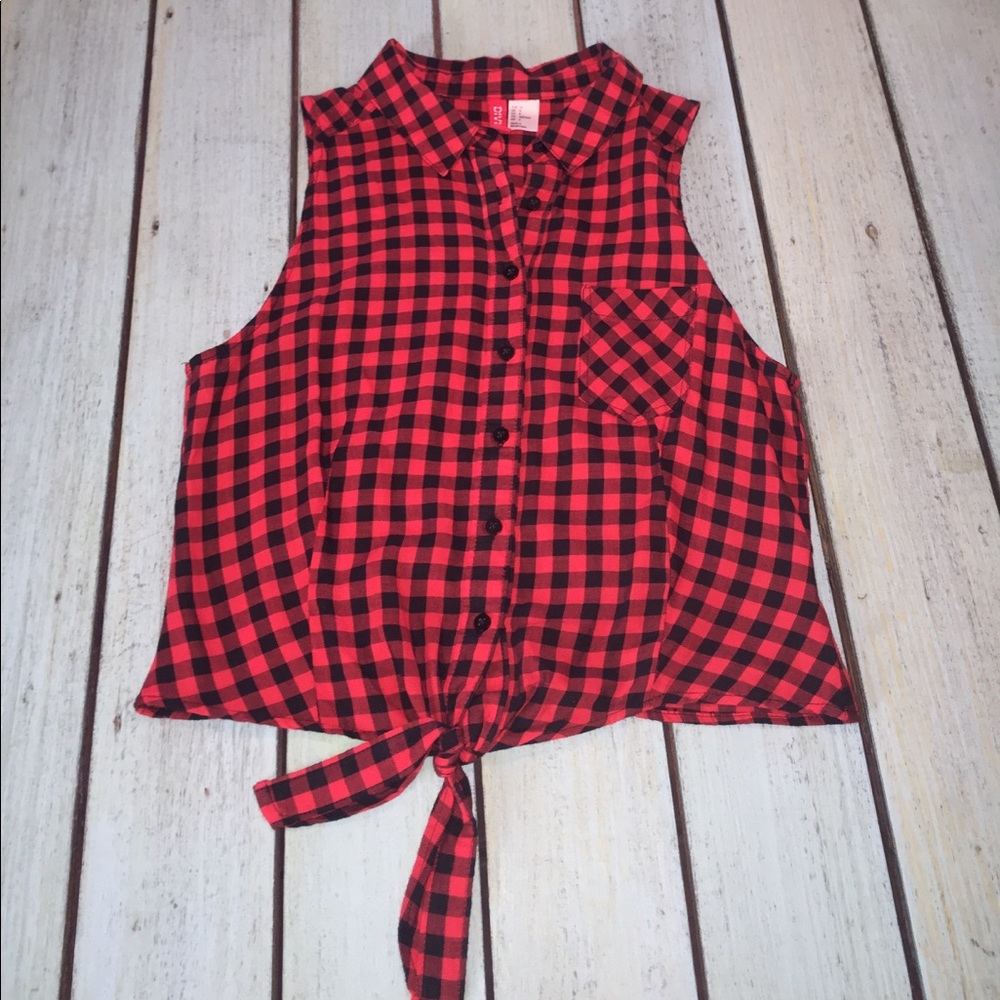 H&M plaid crop top