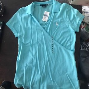 Ralph Lauren Sport women's light blue top