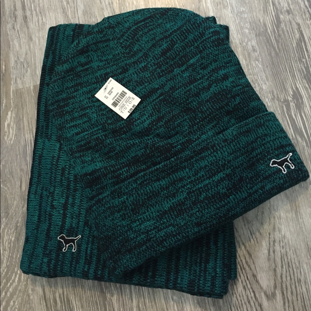 NWT Victoria Secret VS Pink Hat & Scarf set