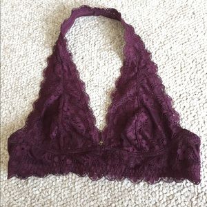 NWOT Free People Galloon halter lace bra in Small