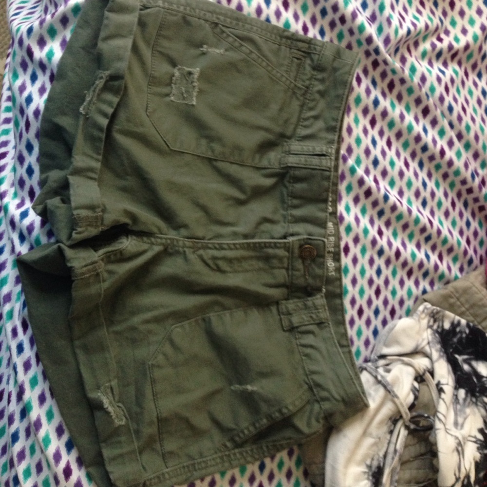 Olive green shorts