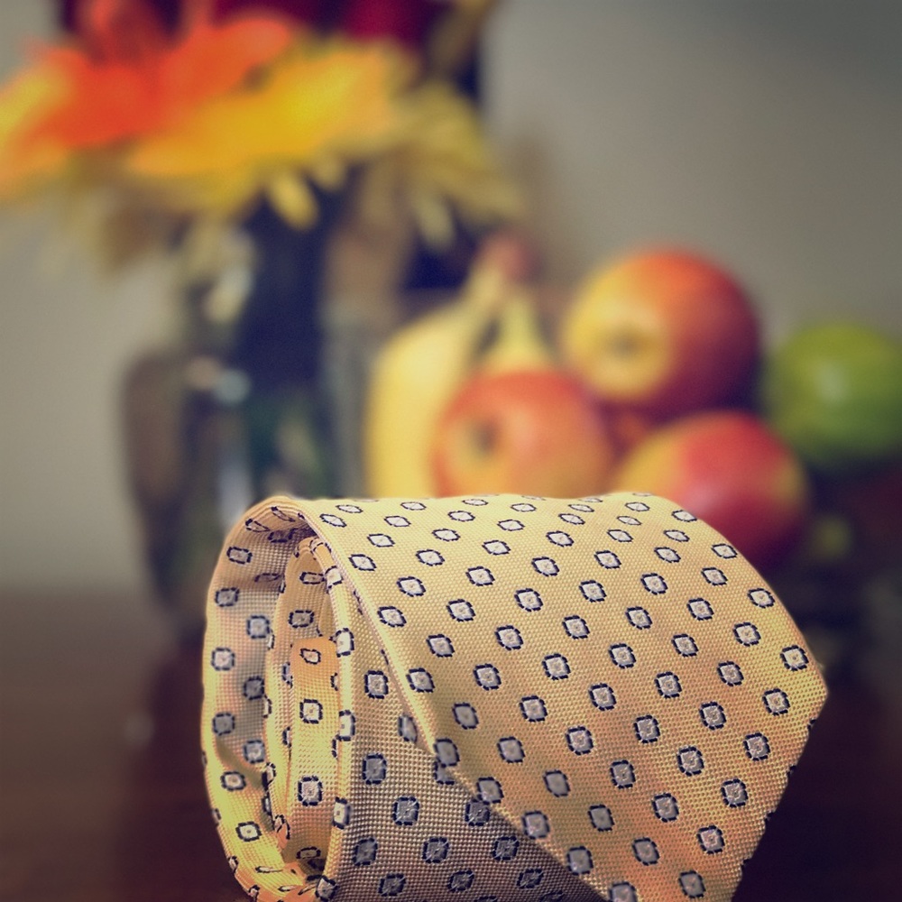 Yellow Jos. A. Bank necktie