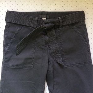 Loft Charcoal Cargo Pants