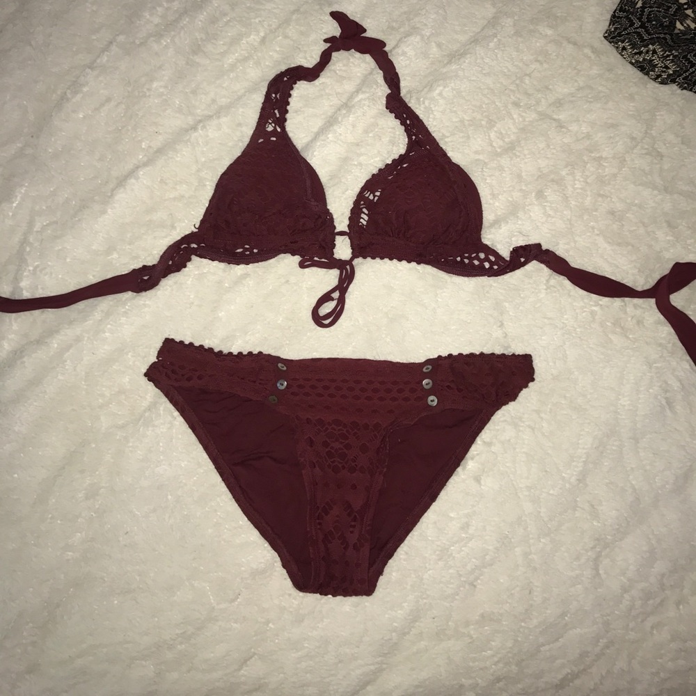 Diane's beachwear Red crochet bikini