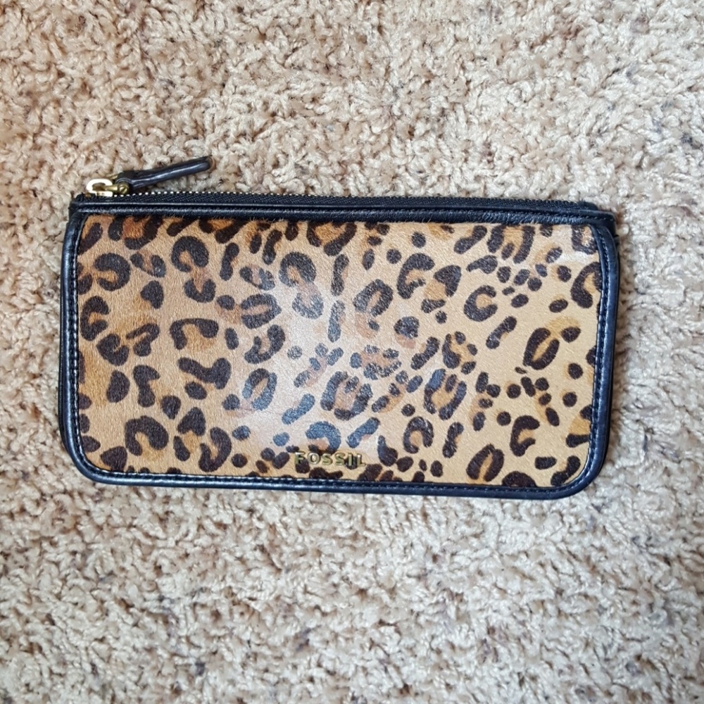 Leopard Fossil Wallet