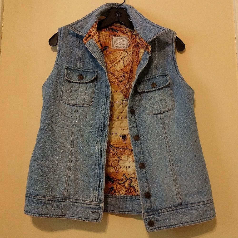 💙 Vintage Ruff Hewn Denim Vest 💙