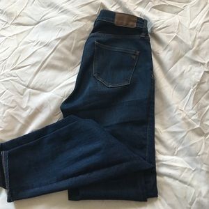 Madewell dark wash 9" High Riser Skinny jeans
