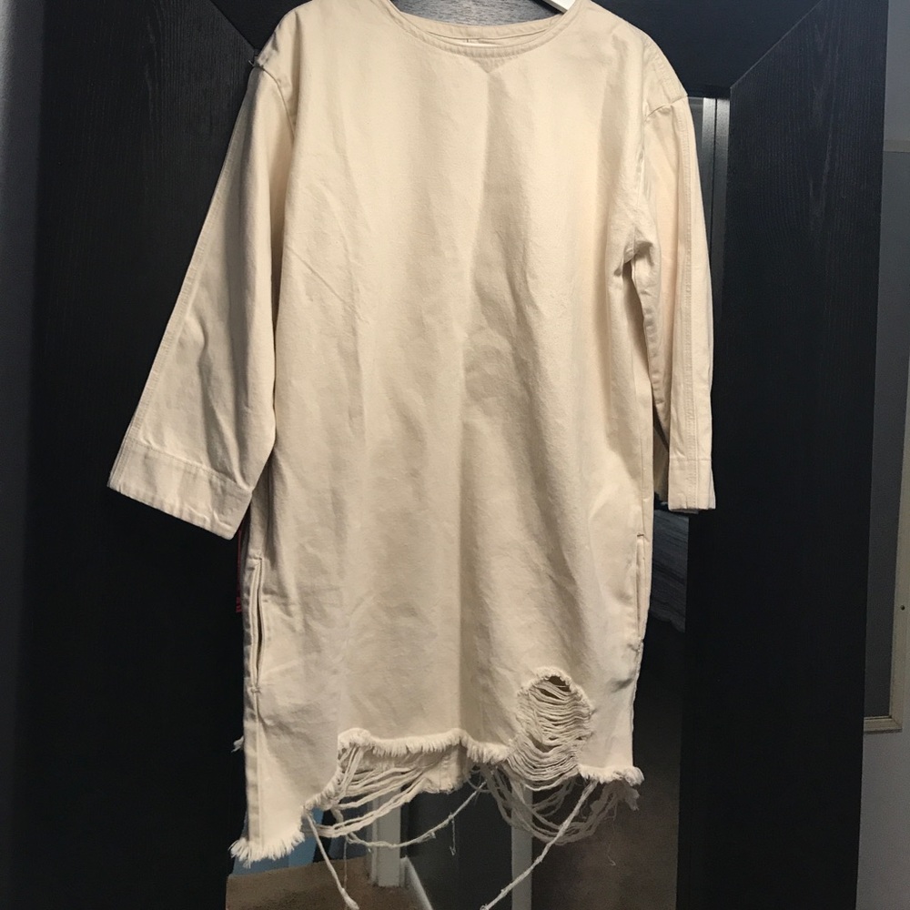 White denim dress