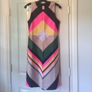 J. Crew chevron print dress