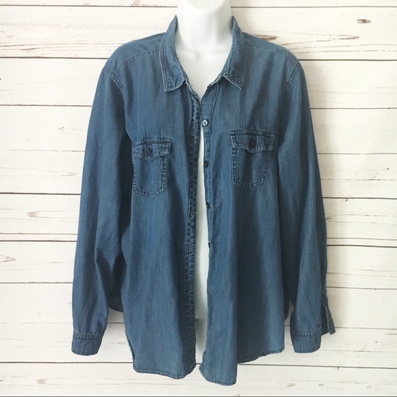 Old Navy Tops - Chambray Button Down Top