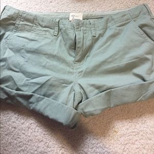 Green cargo shorts