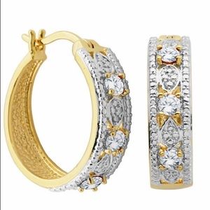 Beautiful White Topaz and Diamond Accent Earrings