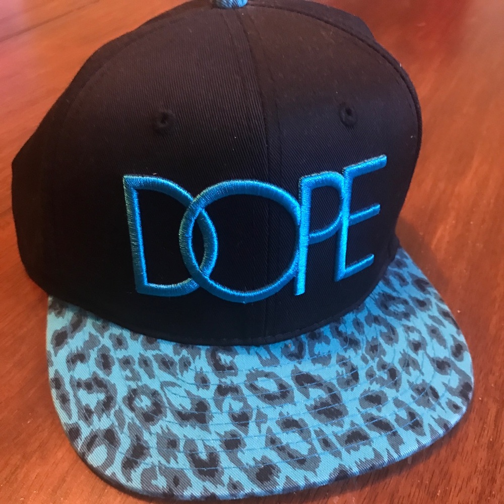 DOPE black & print flat billed hat