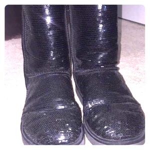 Black Sequin Ugg Boots