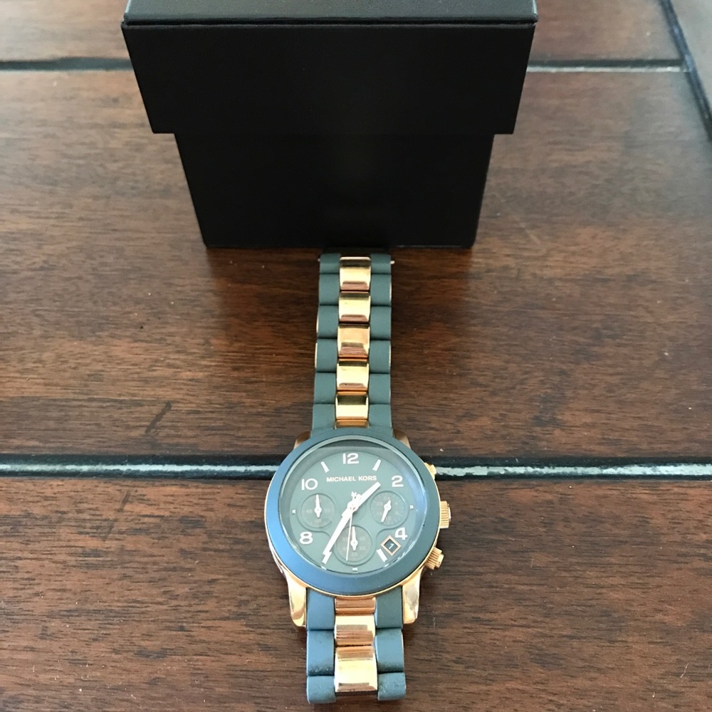 Grey and gold Michael Kors watch