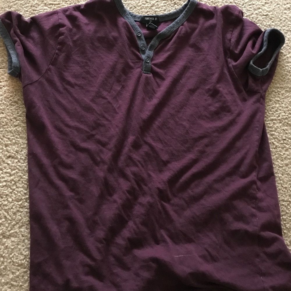 maroon shirt