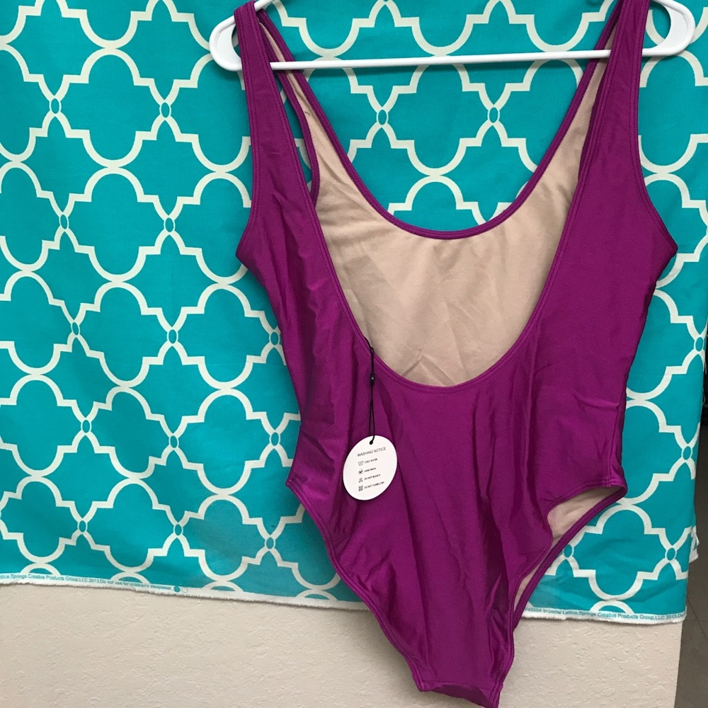 Hot pink ROSÈ ALL DAY one piece - Picture 3 of 6