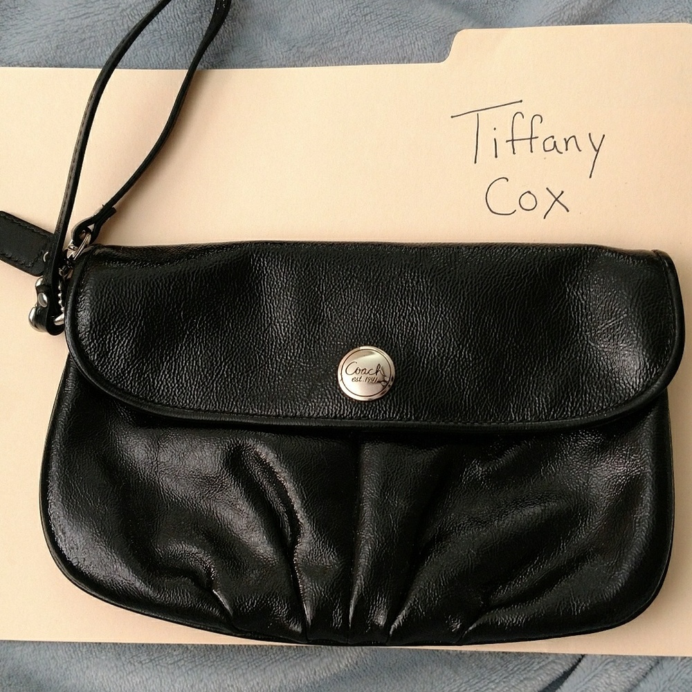 SOLD  - Coach clutch wristlet