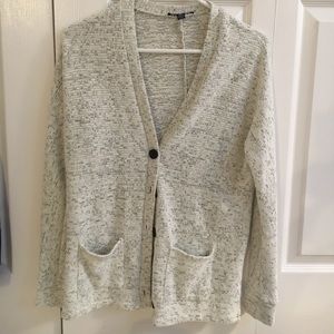 American eagle white with black specks cardigan