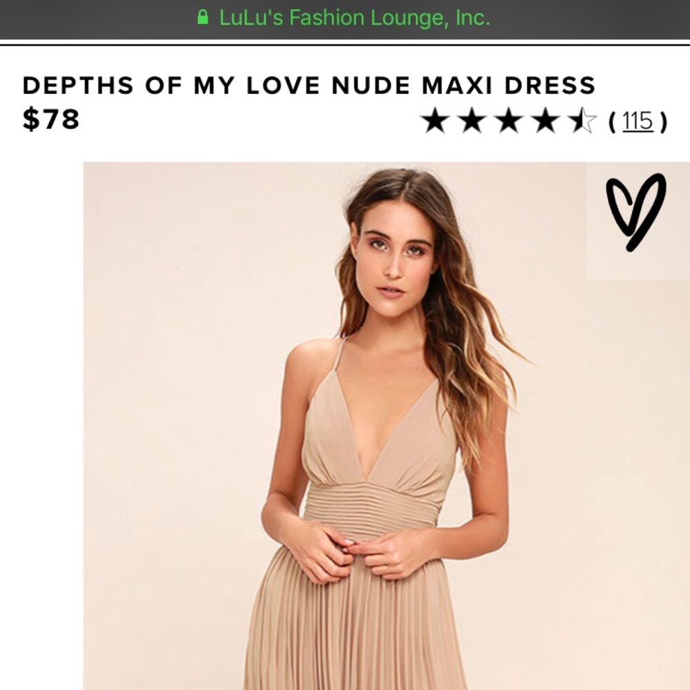 Depths of my Nude Maxi Dress