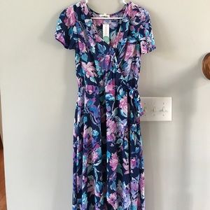 Faux Wrap Maxi Dress