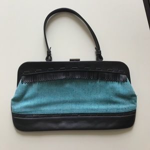 Gorgeous fringe leather & wool Jamin Puech bag