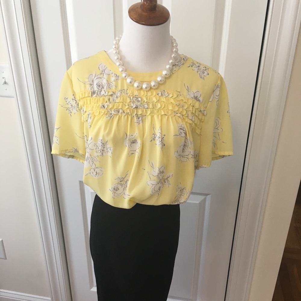 Elle flowered dress shirt