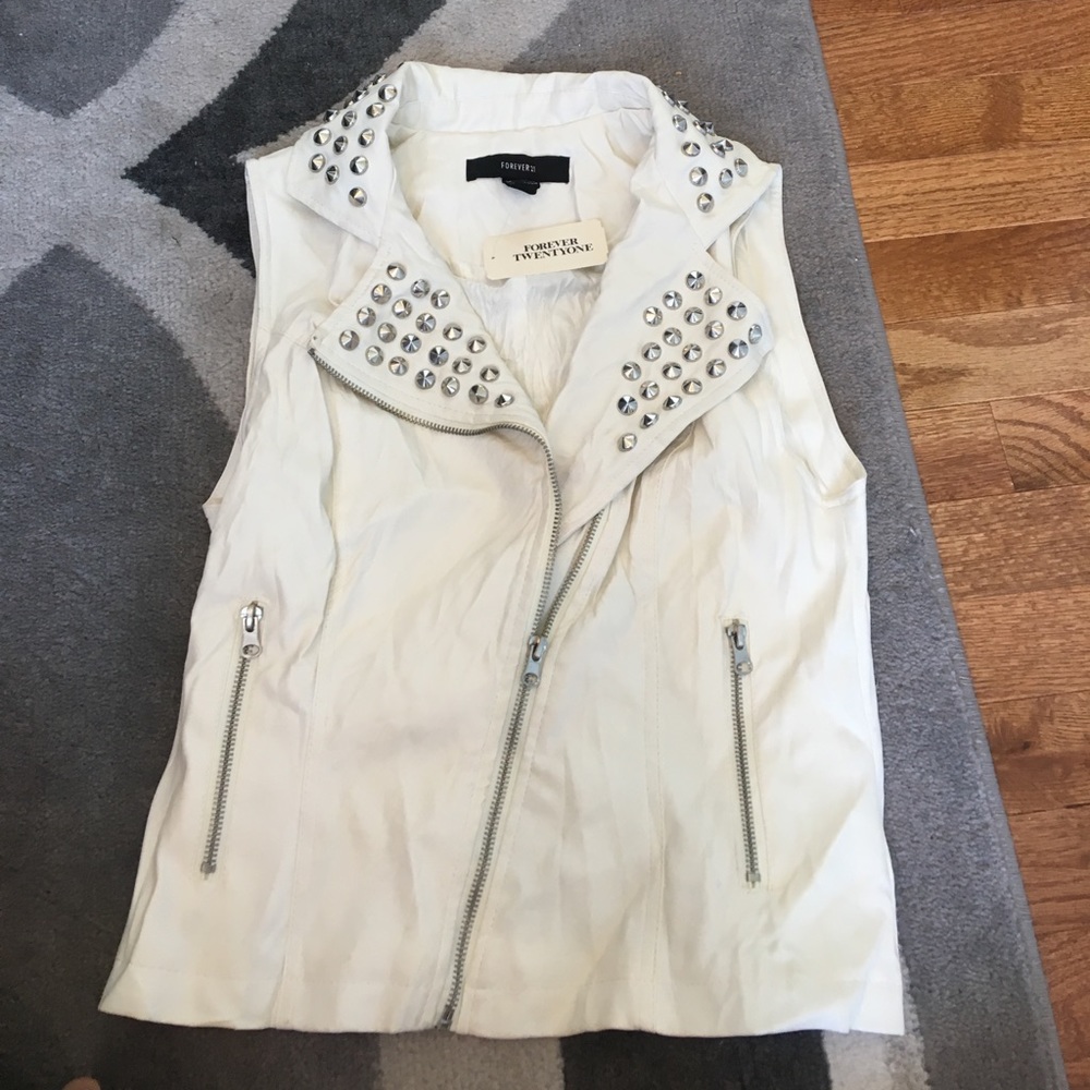 Tank top leather jacket