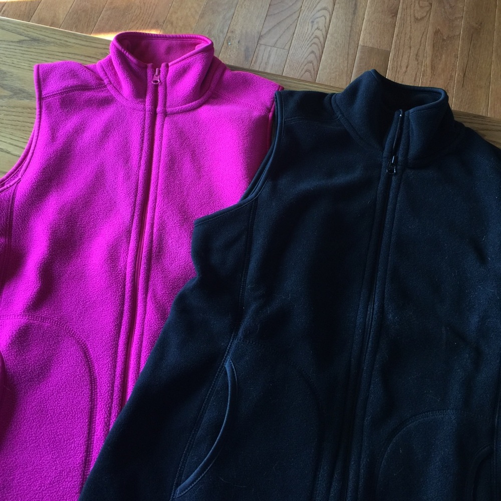Two fleece vests
