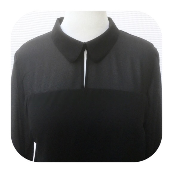 New Eshakti black crepe tunic blouse Size 16 - Picture 2 of 3