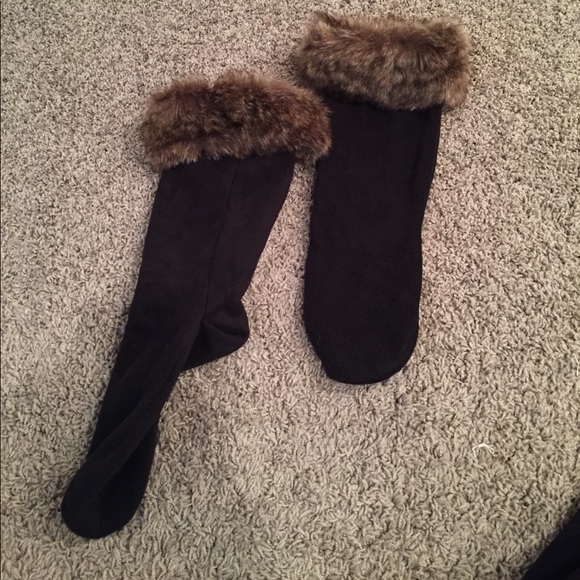 Boot Socks with Fir Trim - Picture 1 of 1