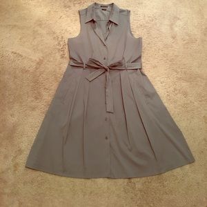 ⚡FINAL SALE⚡Theory sleeveless pocketed shirtdress