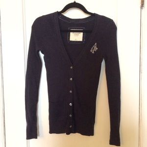 Abercrombie & Fitch Navy Boyfriend Cardigan