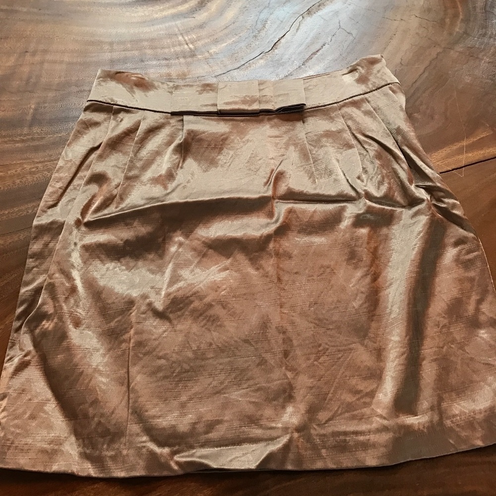 Forever 21 Bronze Mini Skirt w/ Bow