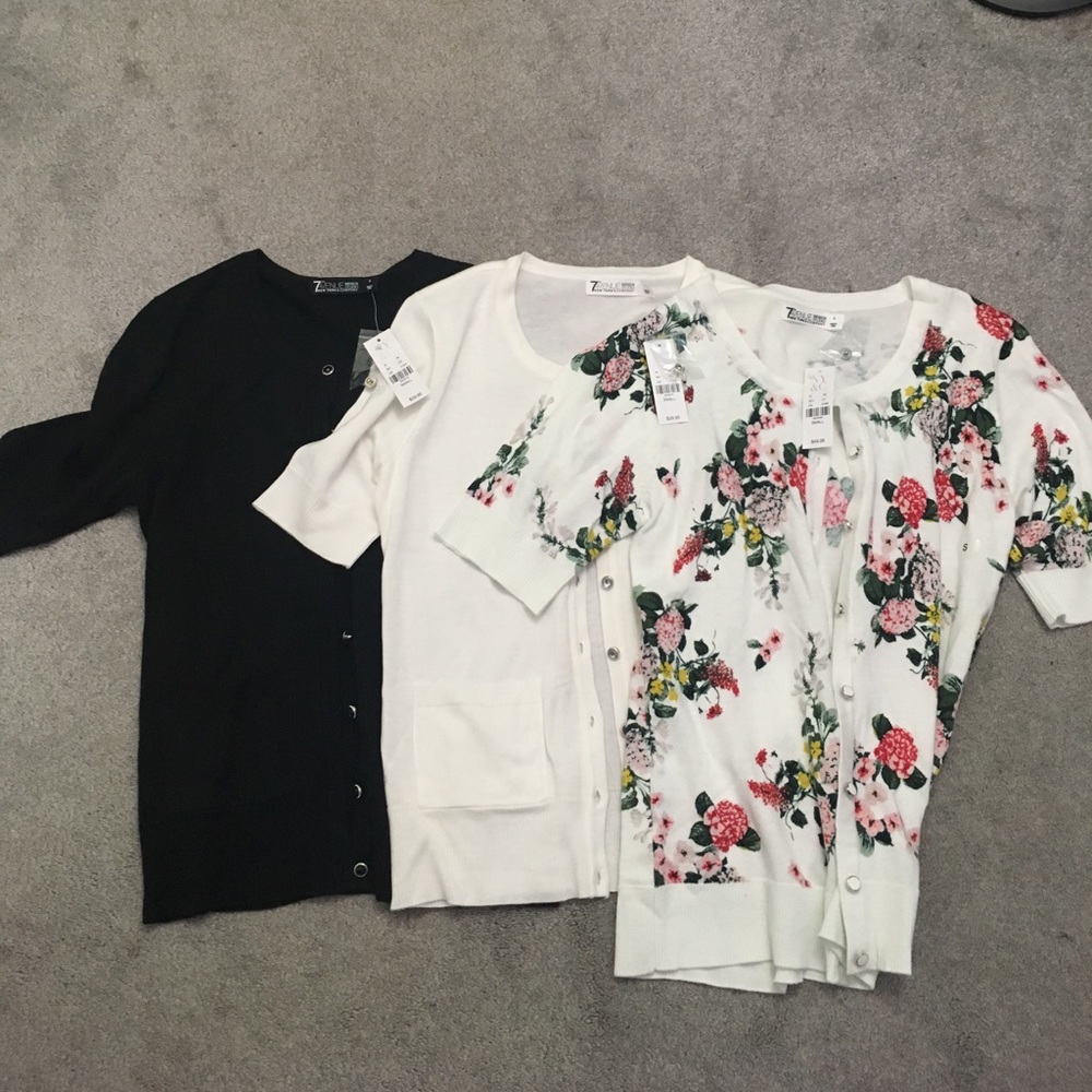 3 NY&C short sleeve cardigans SM $20 for all 3