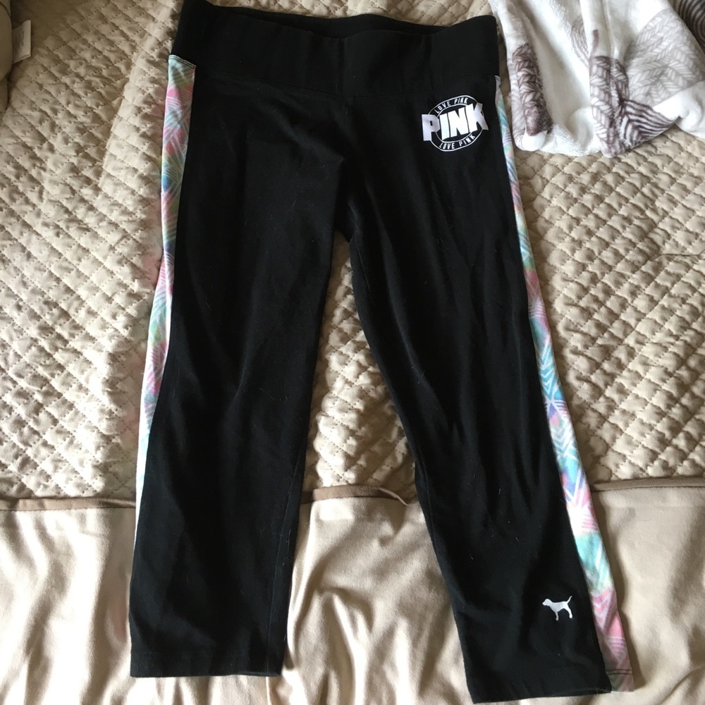 Crop watercolor leggings