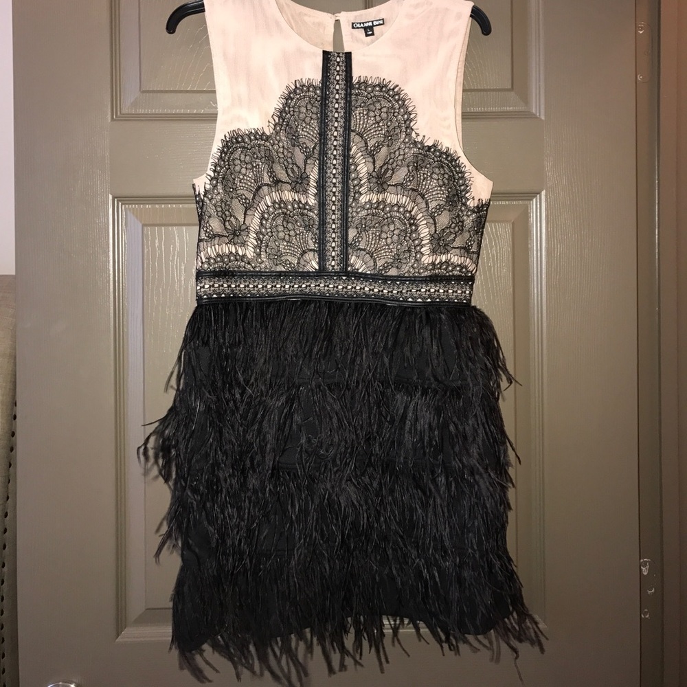 Gianni Bini Formal Feather Dress