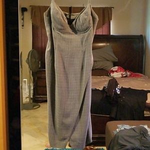 Donna Karen grayish beatific sexy  dress