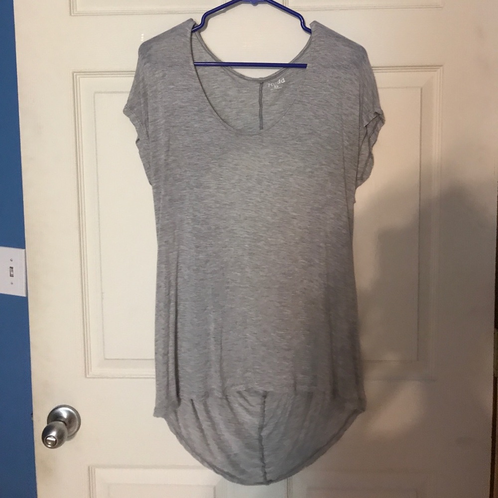 Grey Open Back Tee
