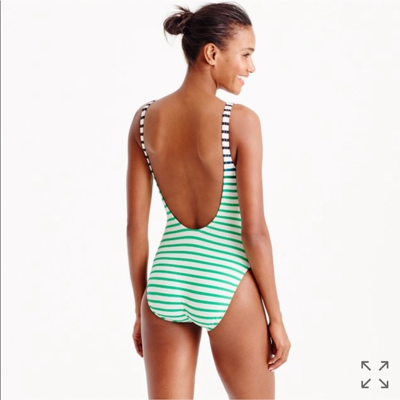 J.crew Scoopback swimsuit in ombré stripe - Picture 2 of 5