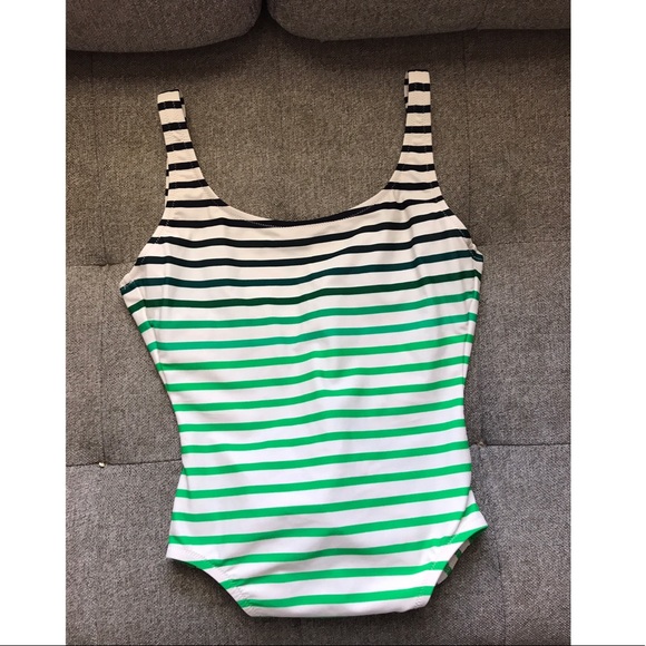 J.crew Scoopback swimsuit in ombré stripe - Picture 4 of 5