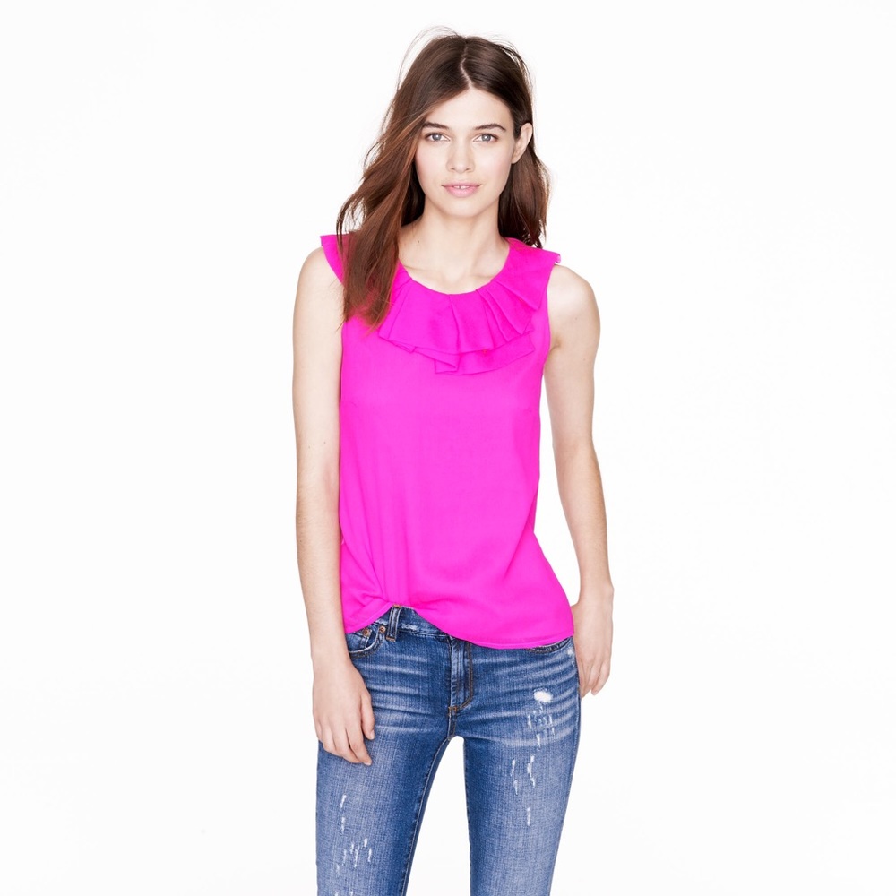J. Crew Hot Pink Gabby Top