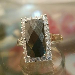 Sterling silver 925 Black CZ Ring