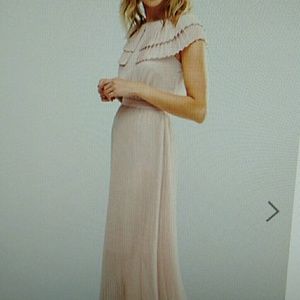 Asos Warehouse Pleated Cape Detail Maxi Dress