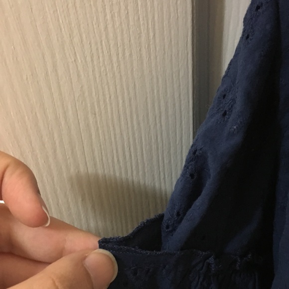 Navy maxi eyelet dress - Picture 3 of 3