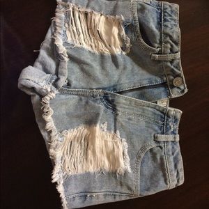 Distressed shorts